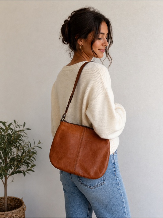 Banana Republic Handbags - Banana Republic Genuine Leather Shoulder Bag Hobo Bag Crossbody